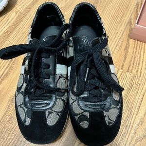 Black Coach driving sneakers. Size 7